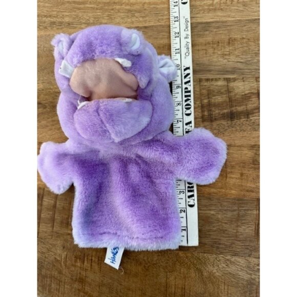Alphapotamus Plush Hand Puppet Scott Foresman Toy Purple Hipp Hippopotamus Faded - Picture 8 of 8
